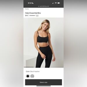 Vuori Halo Essential Bra, Size S, Blue